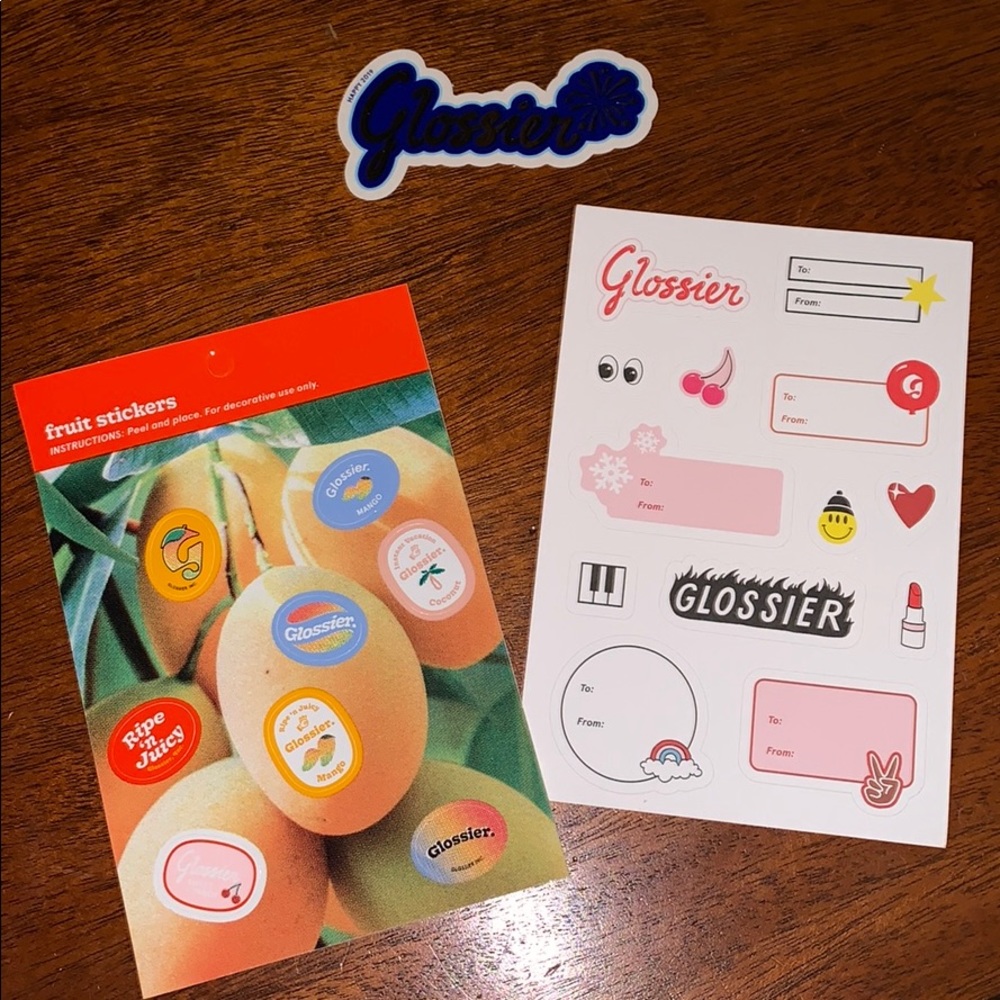 Glossier stickers